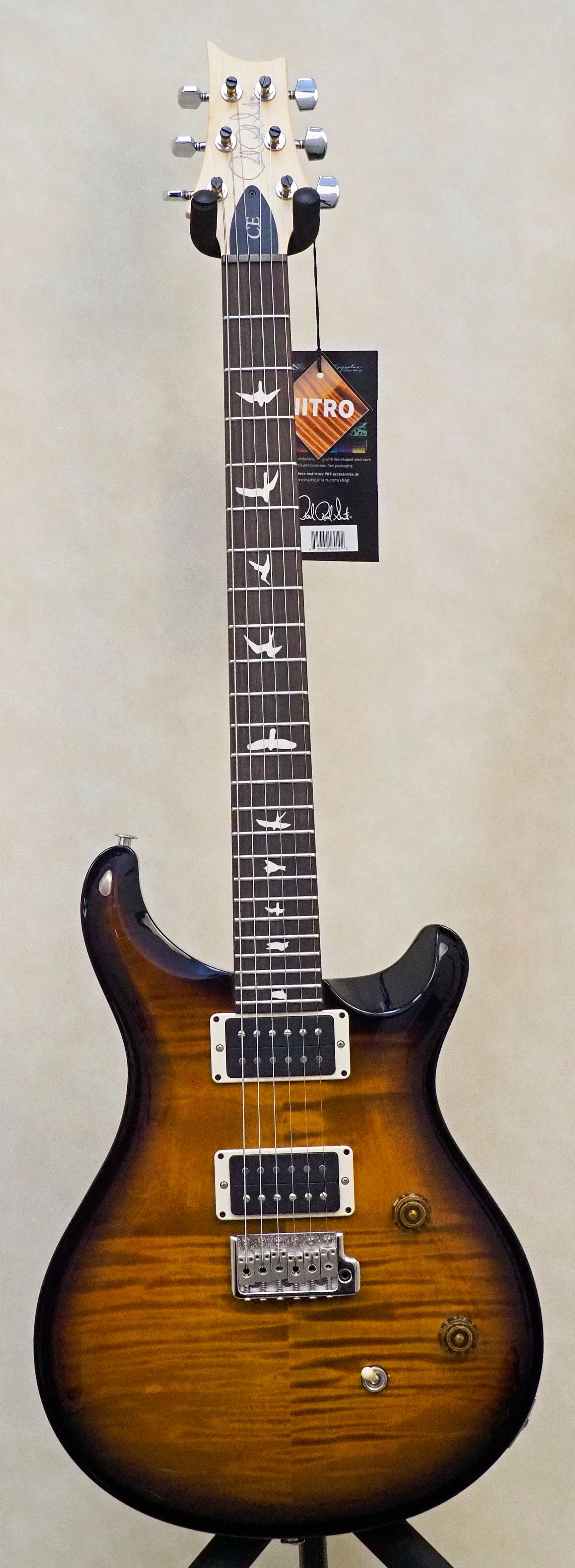 PRS USA CE24 Electric Guitar Black Amber Finish W/Bag